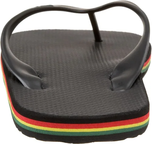Vista 3 de Scott Hawaii Jawaiian Rasta - Pantuflas de goma de doble enchufe para hombre, calzado de playa, sandalia antideslizante para barco, plantilla más