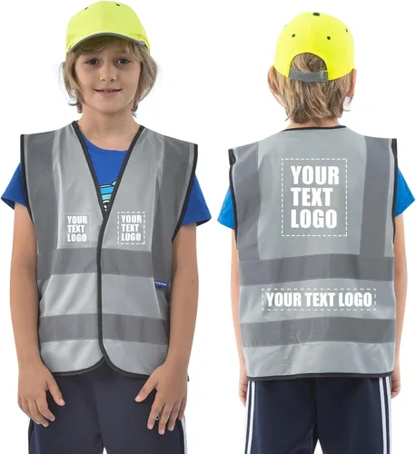 Vista 11 de AYKRM Chaleco de alta visibilidad para niños chaleco de seguridad reflectante de alta visibilidad
