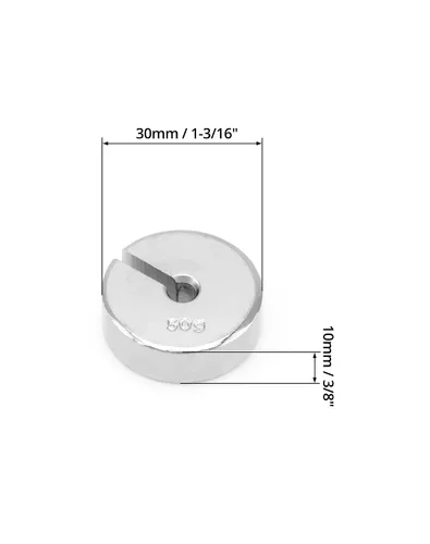 Vista 6 de QWORK Juego de 4 piezas de peso ranurado, juego de masa ranurada de 9 piezas con perchas - 9 pesos (1.76 oz) - 17.76 oz