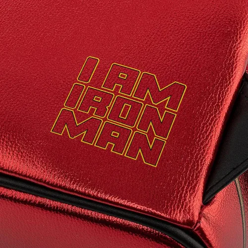 Vista 7 de Loungefly x Marvel Iron Man Light Up Mini Mochila de cuero metálico, Rojo metálico, Mochilas Daypack