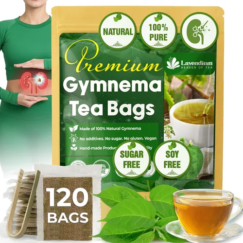 Vista 21 de Lavendium Bolsas de té de melón amargo, sin cafeína, 60