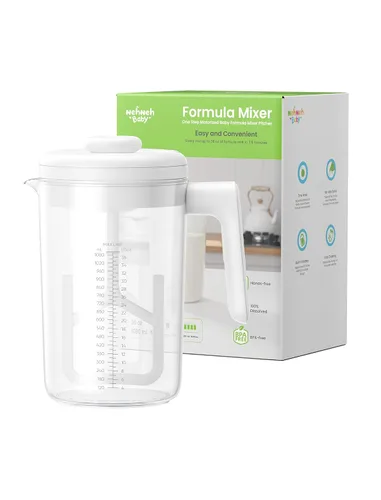 Vista 8 de Jarra de fórmula eléctrica, jarra de mezcla de fórmula para bebés de 36 onzas, mezclador automático de fórmula para bebés, jarra de leche materna