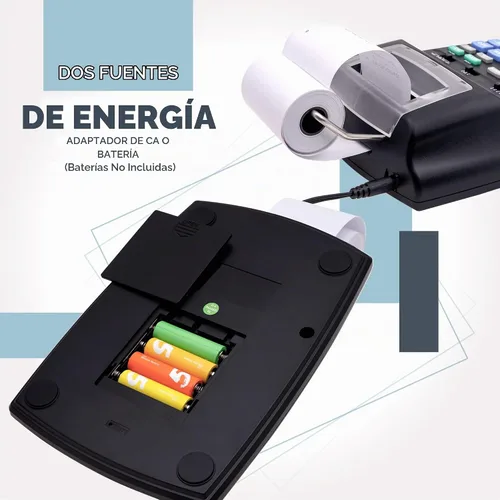 Vista 7 de CATIGA Calculadora de impresión con cinta de impresión - Máquina de adición de 10 teclas con rollo de papel, calculadora eléctrica de escritorio