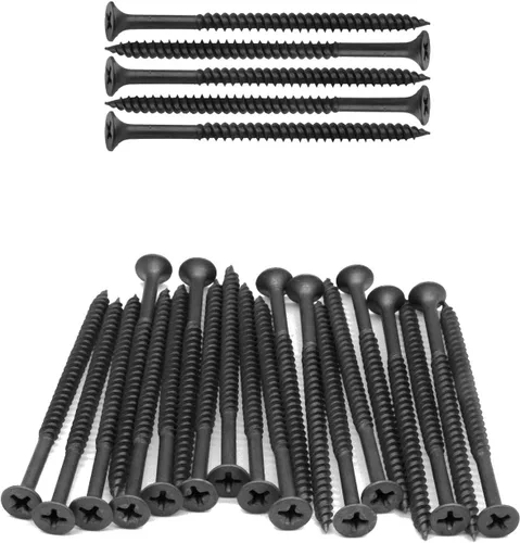Vista 8 de 50 tornillos Phillips de cabeza plana #7 x 1-3/4 pulgadas para paneles de yeso, rosca fina, tornillo de madera de punta afilada, acero al carbono