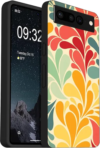 Vista 11 de Funda protectora de TPU compatible con Google Pixel 6, diseño botánico hippie groovy vintage abstracto a prueba de golpes con diseño único