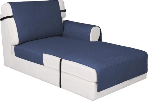 Vista 270 de Easy-Going - Funda reversible para sofá, resistente al agua, con varillas de espuma y correas elásticas, protector de muebles para mascotas y perros