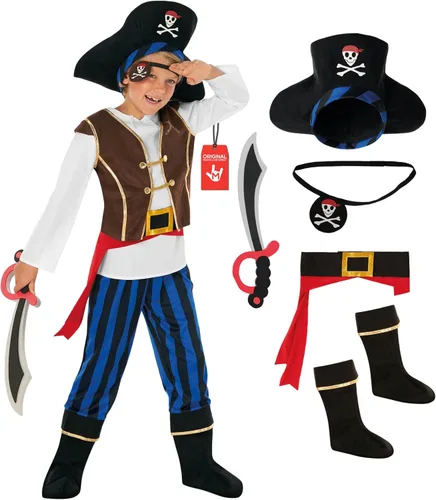 Vista 11 de Morph, Disfraz de pirata para niños, disfraces de Halloween para niños Negro