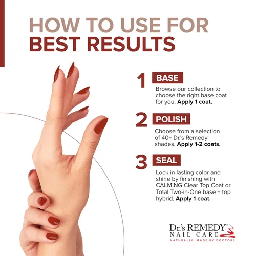 Vista 6 de Dr’s Remedy Esmalte de uñas enriquecido: No tóxico, totalmente natural y orgánico - Formulado por médicos: Fortalece, restaura, cura y protege