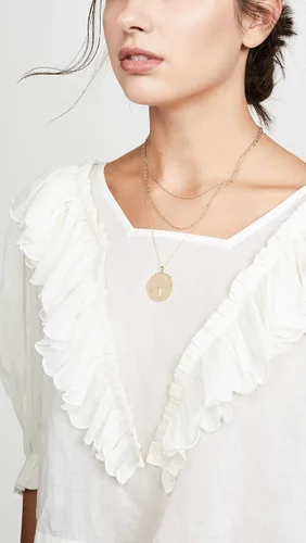 Vista 3 de Collar de cadena doble de oro de 14 quilates para mujer