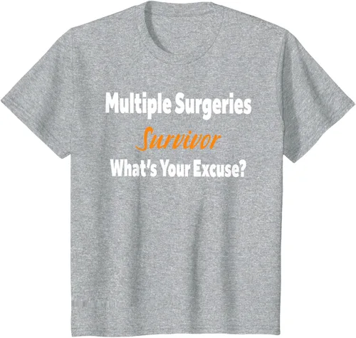Vista 33 de Camiseta de regalo de cirugía múltiple para sobrevivientes de cirugía ¿Cuál es tu excusa?, Negro