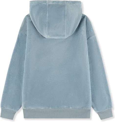Vista 2 de ALWAYSONE Sudadera de gran tamaño para mujer, suave y esponjoso, con bolsillo, doble forro polar, talla S-2XL
