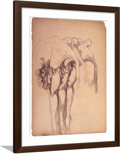 Vista 12 de ART.COM Zelda Fitzgerald - Lienzo enmarcado para pared, diseño de tres bailarinas, decoración figurativa, 12 x 16 pulgadas, marco negro con paspartú