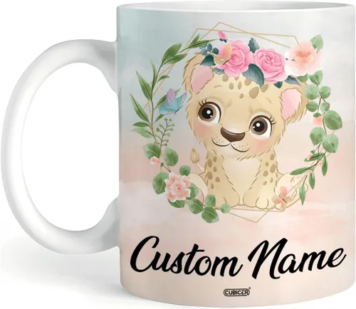 Vista 9 de CUBICER Tazas de café personalizadas con nombre personalizado, tazas de cerámica blanca, regalos de Navidad de vidrio para niños, mujeres, adultos
