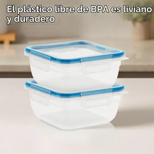 Vista 3 de Snapware Total Solution Paquete de 2 (5.5 Tazas) Juego de Contenedores de Almacenamiento de Alimentos de Plástico, Tapas Herméticas y a Prueba