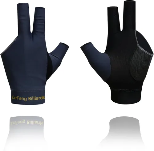 Vista 9 de LeFeng - Guantes de billar profesionales para billar, 3 dedos abiertos, para mano izquierda para hombres y mujeres