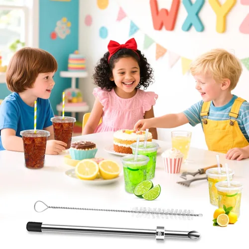 Vista 7 de Paquete de 1 perforador de acero inoxidable 316 para tapas de plástico, vasos de limonada, perforador de agujero afilado de limonada