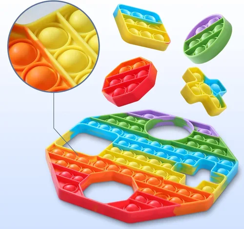 Vista 2 de Juguete antiestrés para presionar con su forma a juego, juguetes antiestrés para niños de 3-4-5-6-7-8-12, TDAH y necesidades especiales, incluye