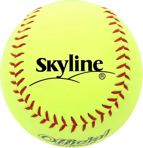 Vista 3 de Skyline SL-12 - Paquete de 6 bolas de sóftbol de tamaño y peso oficial de 12 pulgadas, pelota de entrenamiento para juegos, bateo, campo