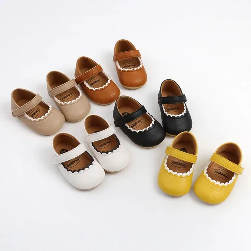 Vista 2 de SOFMUO Mary Jane - Zapatos planos con lazo, zapatos de ballet para niñas pequeñas, primeros caminantes, para boda, Navidad, zapatos de vestir