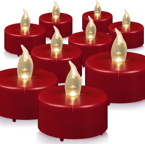 Vista 13 de Velas cónicas sin llama con control remoto y temporizador, candeleros LED que funcionan con baterías con llama 3D parpadeante, velas falsas