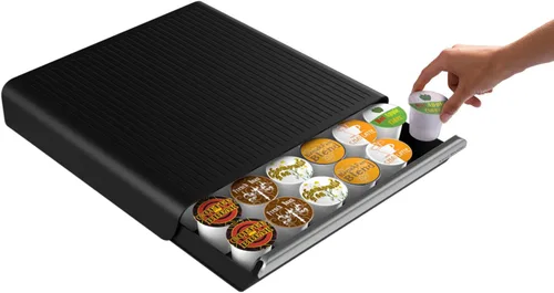 Vista 9 de Mind Reader "Hero único Serve monodosis de café cajón de almacenamiento, Holds 36 K-Cup, 42 CBTL/Verismo/ Dolce Gusto, Negro