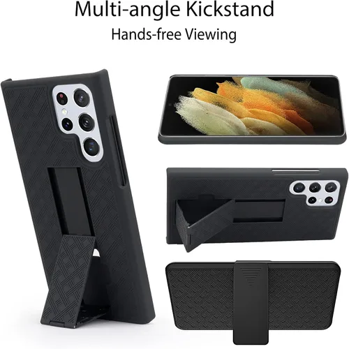 Vista 3 de Ailiber Funda para Samsung Galaxy S22 Ultra 5G, protector de pantalla