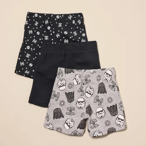 Vista 3 de Tienda Essentials Disney Marvel Pantalones cortos para bebé niño de Star Wars, varios paquetes