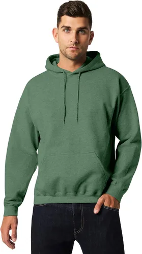 Vista 14 de Gildan - Sudadera con capucha para hombre, mezcla pesada, cordón de ajuste, Rosa de seguridad