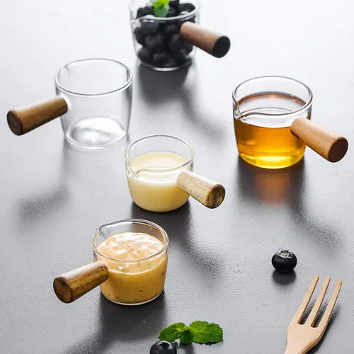 Vista 5 de Forart - Cacerola pequeña para salsa pequeña, olla para leche, calentador de mantequilla, olla antiquemaduras con mango de madera