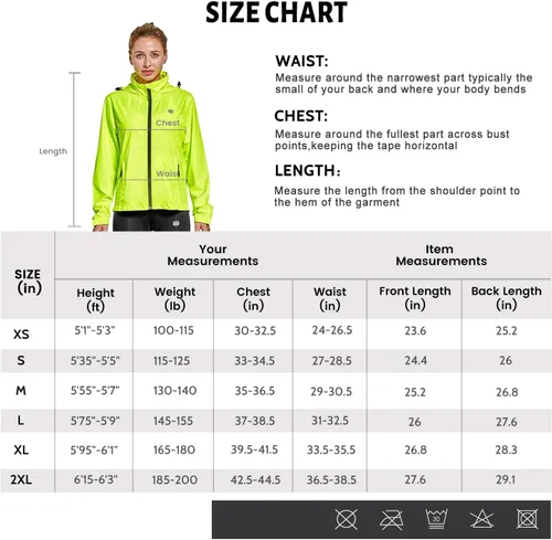 Vista 7 de FitsT4 - Chaquetas de ciclismo para mujer, ligeras, resistentes al viento, reflectantes, con capucha