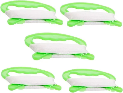 Vista 2 de Paquete de 10 mini carrete pequeño enrollador de cometas verde con cuerda de 98.4 ft para principiantes Fly Tiny Kites