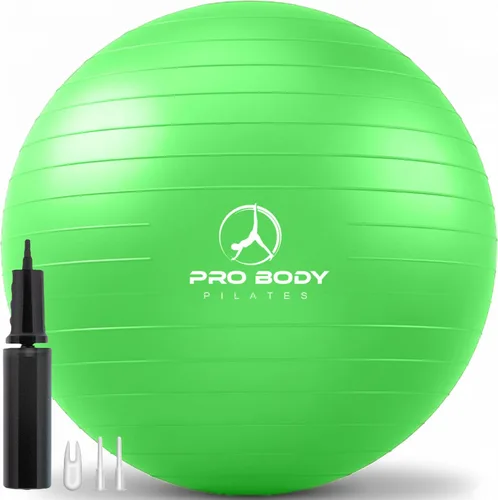 Vista 17 de ProBody Pilates Pelota de Ejercicio - Bola de Balance de Varios Tamaños de Grado de Gimnasio para Fitness, Yoga, Entrenamiento, Embarazo y Terapia