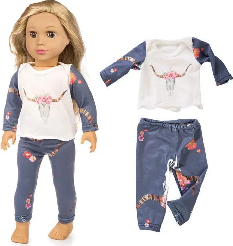 Vista 3 de 7 juegos de ropa de muñeca de 18 pulgadas, regalos y accesorios, Mickey, ropa de muñeca de unicornio para muñeca estadounidense de 18 pulgadas