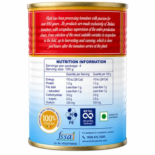 Vista 2 de Mutti Tomates triturados (Polpa), 14 onzas, 1 paquete, marca de tomates #1 de Italia, sabor fresco para cocinar, tomates enlatados, aptos