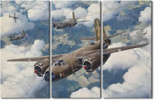Vista 28 de Lienzo decorativo para pared de niños, decoración de dormitorio de adolescentes de la Segunda Guerra Mundial, imágenes en pared para decoración