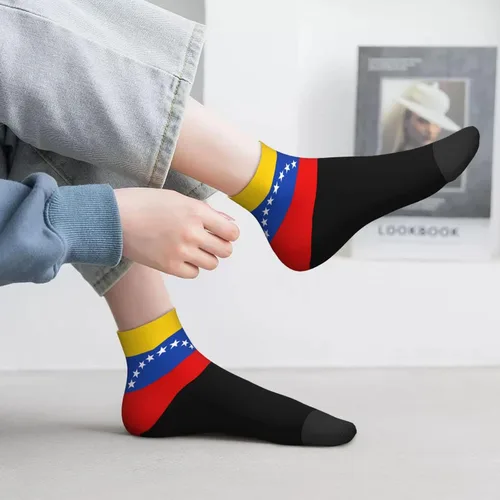 Vista 6 de GDJF Calcetines tobilleros de la bandera de Venezuela para verano, corte bajo, deportivos, cómodos, transpirables, casuales, para hombre y mujer, 1