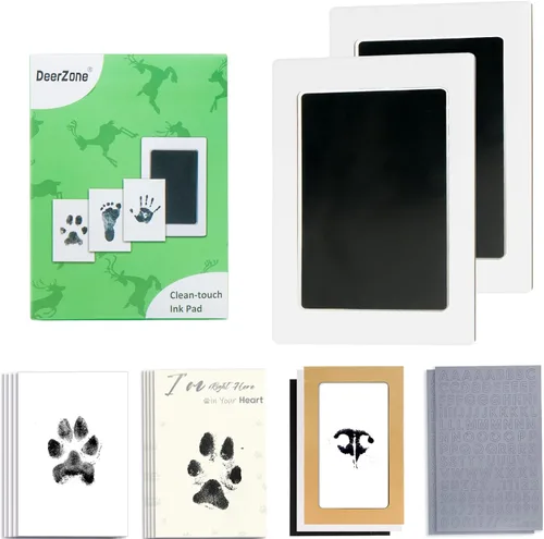 Vista 14 de DeerZone Kit de impresión de huellas sin tinta, kit de impresión de huellas de perro, kit de impresión de nariz de perro, almohadillas de tinta
