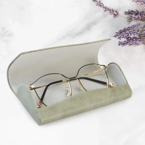Vista 5 de LifeArt Caso duro de la lente de la cáscara, caso de gafas de sol portátil, Caso de la lente de cuero de la PU de moda, ligero