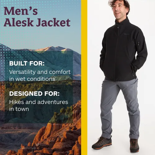 Vista 2 de MARMOT Chaqueta Alsek para hombre, ligera, resistente al agua