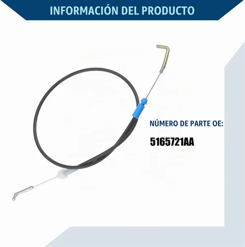 Vista 7 de 5165721AA - Cable de puerta delantera izquierda/manija interior para Ram 1500 2011-2018 para Ram 2500 2011-2023 / Cable de liberación del pestillo