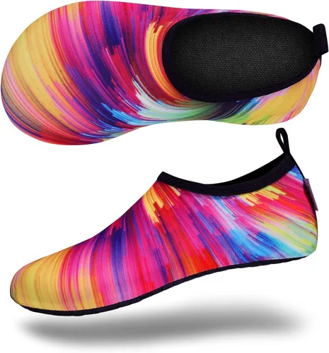 Vista 5 de VIFUUR - Zapatos para deportes acuáticos, calcetines acuáticos, de secado rápido, para yoga, con sensación de andar descalzo, sin cordones