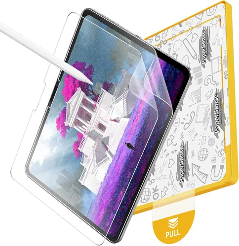 Vista 11 de OMOTON Paquete de 3 protectores de pantalla para iPad de 6ª y 5ª generación, protector de pantalla de vidrio templado compatible con Apple iPad Pro