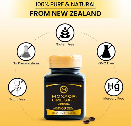 Vista 6 de Aceite de mejillón con labios verdes de Nueva Zelanda Omega 3, geles suaves para apoyo articular y movilidad, apoyo cardíaco e inmunológico, sin