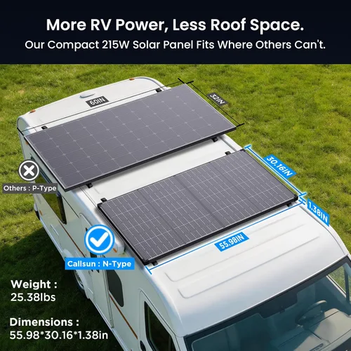 Vista 8 de 215W 4-Modules Panel Solar Bifacial Anti-Shading