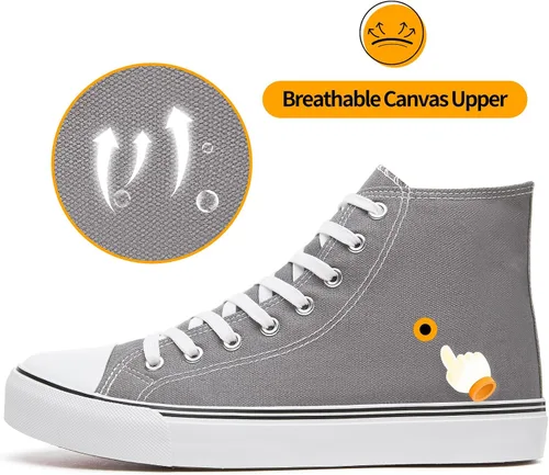 Vista 16 de ZGR Tenis de lona para hombre, con cordones, clásicos, casuales, para caminar