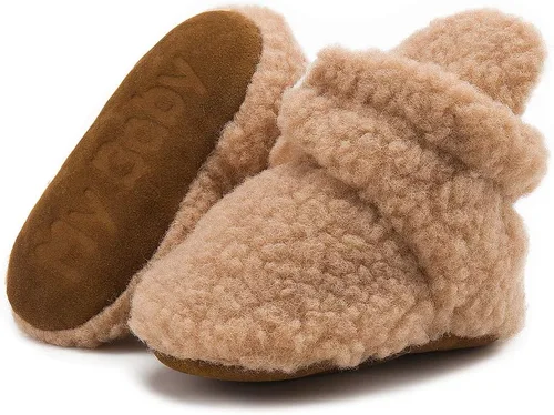 Vista 40 de Sawimlgy - Botines de algodón antideslizantes para recién nacido, con agarre, para cuna o para el invierno