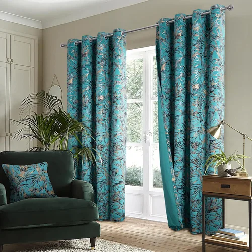 Vista 11 de always4u Cortinas de terciopelo suave en relieve para sala de estar, dormitorio, comedor, 2 paneles de 54 x 108 pulgadas, verde azulado