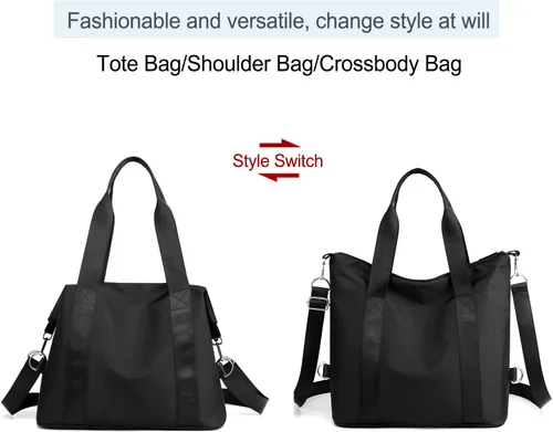 Vista 2 de GOQUFOY Bolsos cruzados de nailon para mujer, bolso de hombro impermeable, bolso de mensajero, bolso de mano para mujer