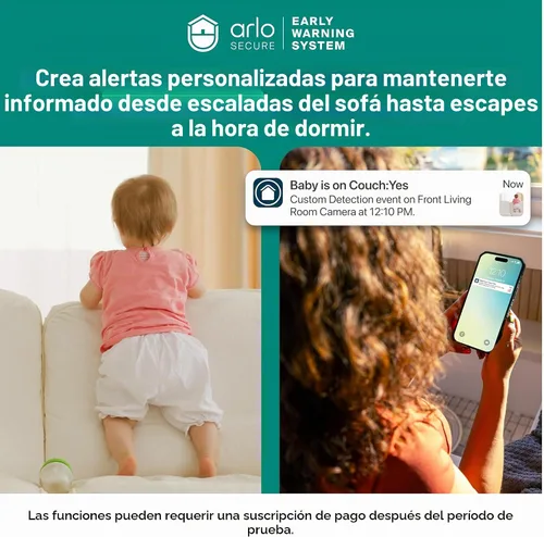 Vista 4 de Arlo Essential Indoor Baby Camera 2K (3rd Gen) - Privacy Shield, 1-Cam