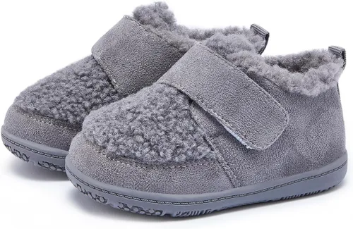 Vista 4 de BMCiTYBM Zapatos de bebé niño niña bebé zapatillas de invierno cálido antideslizante primeros caminantes 6-24 meses